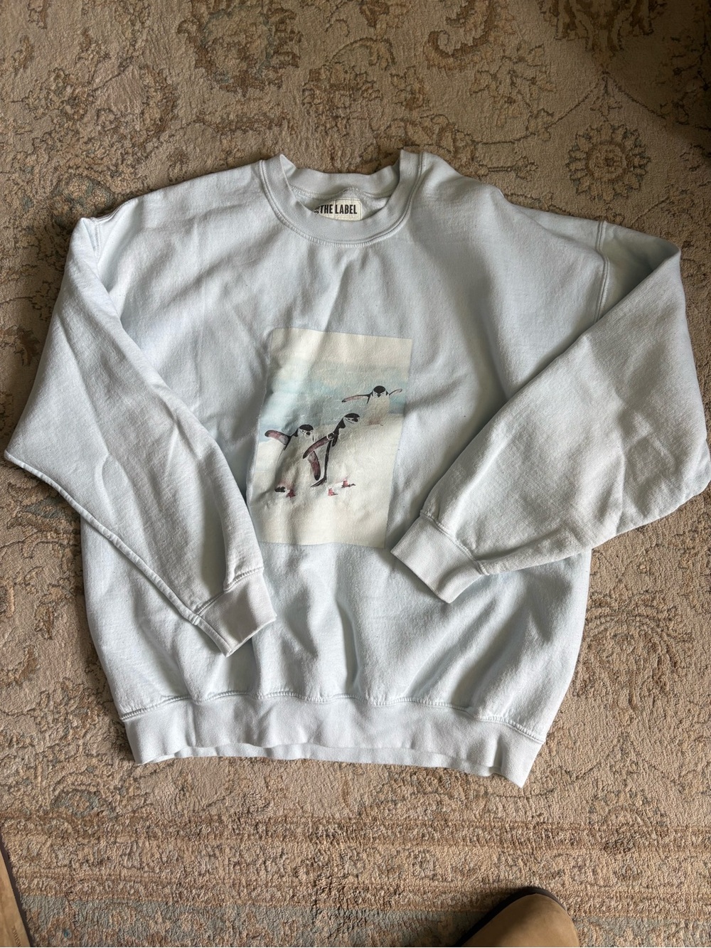 The Label White Graphic Crewneck Sweatshirt - Women